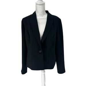 Pendleton Black One Button Closure Polyester Blazer Sz 12